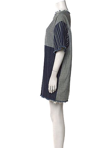 Marques'Almeida Colorblock Pattern Mini Dress Casual Dress (view 2)