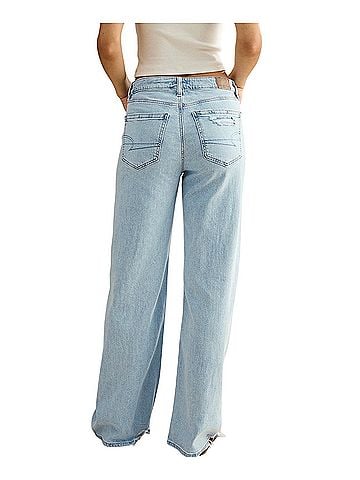 American Eagle Shoes Super High-Waisted Baggy Wide-Leg Jean Jeans (view 2)