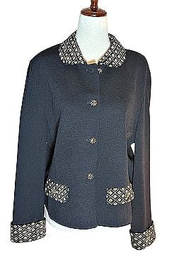 St. John Santana Knit Embellished Jacket Blazer (view 2)