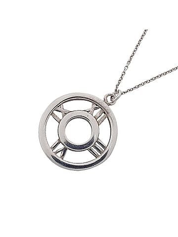 Tiffany & Co. Tiffany &amp; Co. Atlas Circle Necklace, Sterling Silver 925, Women's (view 1)