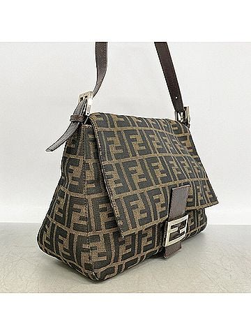 Fendi Fendi Zucca Mamma Bucket Nylon Canvas Handbag, Brown, Women's (view 2)