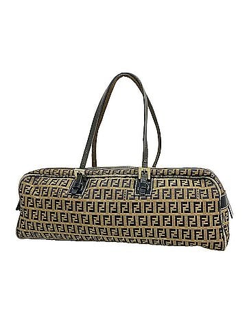 Fendi Fendi Zucchino handbag, nylon canvas, brown and black, for women. (view 1)