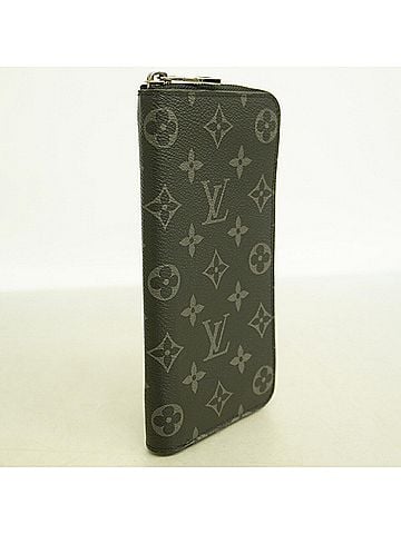Louis Vuitton Louis Vuitton Monogram Eclipse Zippy Wallet Vertical M62295 Black Men's Long (view 2)