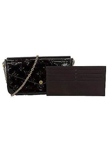 Louis Vuitton Louis Vuitton Vernis Pochette Felicie M61267 Amarante Women's Wallet/Shoulder Wallet (view 1)