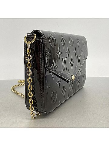Louis Vuitton Louis Vuitton Vernis Pochette Felicie M61267 Amarante Women's Wallet/Shoulder Wallet (view 2)