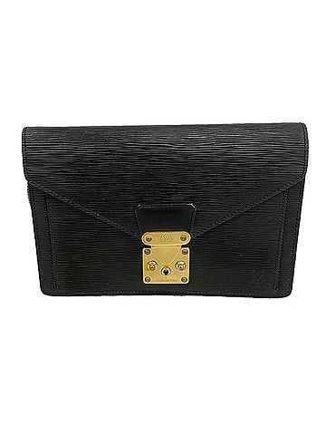 Louis Vuitton Louis Vuitton Epi Leather Clutch Bag, Pochette Sellier Dragonne, M52612, Noir (Men's) (view 1)