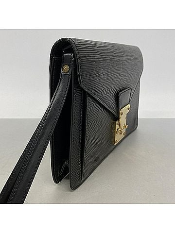 Louis Vuitton Louis Vuitton Epi Leather Clutch Bag, Pochette Sellier Dragonne, M52612, Noir (Men's) (view 2)