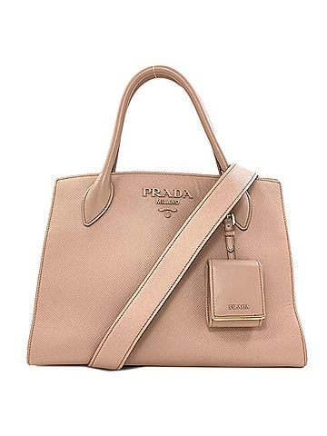 Prada Prada Monochrome 2-Way Handbag, Saffiano Leather, Women's PRADA (view 1)