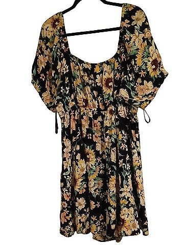 Torrid Puff Sleeve Mini Dress Casual Dress (view 2)