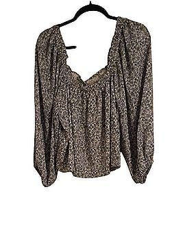 American Eagle Outfitters off the shoulder with elastic neckline Long Sleeve T-Shirt (view 2)