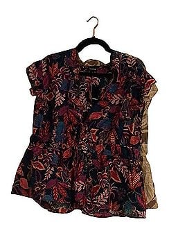 Torrid Connie Leaves Peacoat Short Sleeve T-Shirt (view 1)
