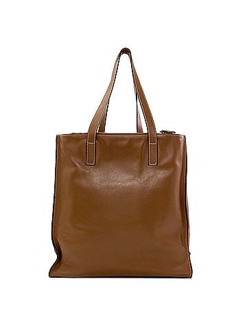 Prada Prada 1BG002 Triangle Logo Tote Bag, Calfskin, Women's PRADA (view 2)