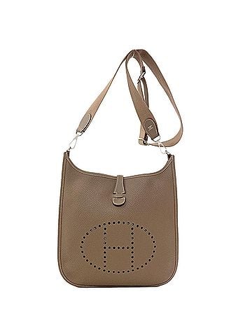 Hermès Hermes Evelyne 3 PM Shoulder Bag with Silver Hardware, Taurillon Clemence Leather, Women's (view 1)