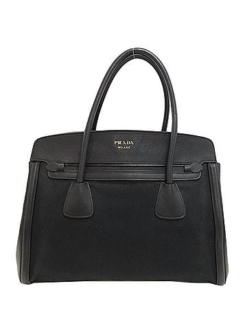 Prada Prada Logo Hardware Tote Bag, Canvas/Leather, Women's PRADA (view 1)