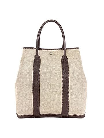 Hermès Hermes Garden File MM Tote Bag with Silver Hardware, Toile H/Buffle, Women's HERMES (view 1)
