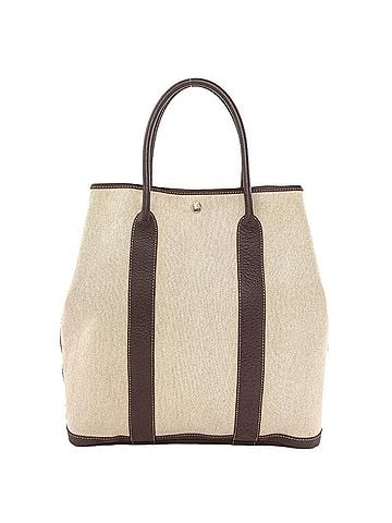 Hermès Hermes Garden File MM Tote Bag with Silver Hardware, Toile H/Buffle, Women's HERMES (view 2)
