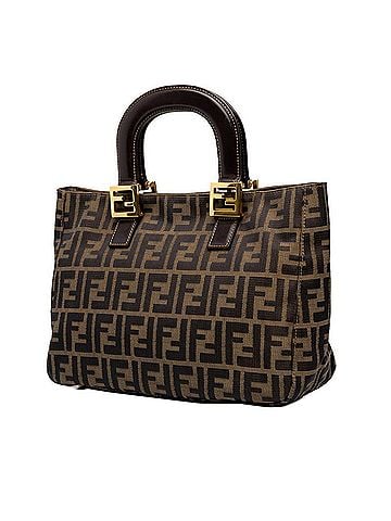 Fendi Fendi Zucca Handbag 26329 Brown Canvas Leather Women's FENDI (view 2)