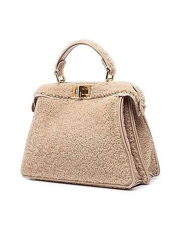 Fendi Fendi Peekaboo I.U Small Handbag Shoulder Bag 2WAY 8BN327 Beige Pink Sheepskin Women's FENDI (view 2)
