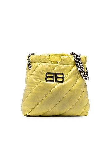 Balenciaga Balenciaga Crush Tote XS Chain Bag Shoulder 781796 Yellow Leather Women's BALENCIAGA (view 1)