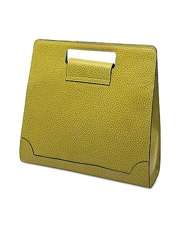 Céline Celine Cutout Handle Square Handbag, Green Leather, Women's CELINE (view 2)
