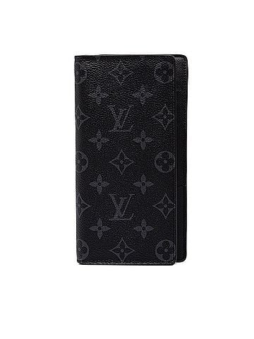 Louis Vuitton Louis Vuitton Monogram Eclipse Portefeuille Brazza Long Wallet M61697 Black Leather Men's LOUIS VUITTON (view 1)