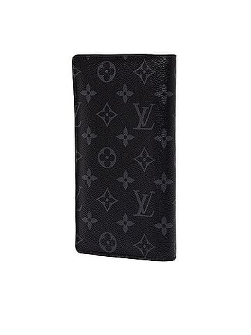 Louis Vuitton Louis Vuitton Monogram Eclipse Portefeuille Brazza Long Wallet M61697 Black Leather Men's LOUIS VUITTON (view 2)