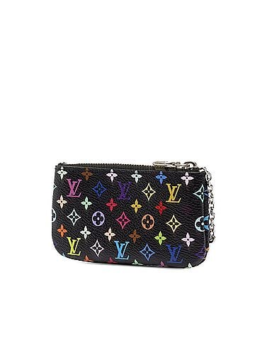 Louis Vuitton Louis Vuitton Monogram Multicolor LV x TM Takashi Murakami Pochette Clé Wallet/Coin Purse M13664 Noir Black Leather Women's LOUIS VUITTON (view 2)