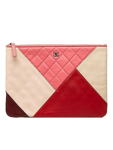 Chanel Medium Quilted Lambskin Colorblock O Case (view 1)