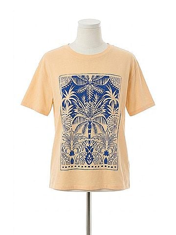 Z Supply Palms Boyfriend Tee in Yellow (view 1)