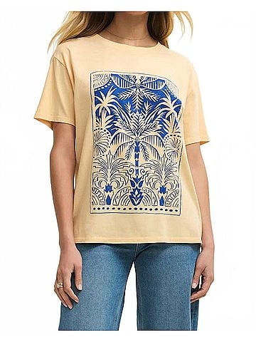Z Supply Palms Boyfriend Tee in Yellow (view 2)