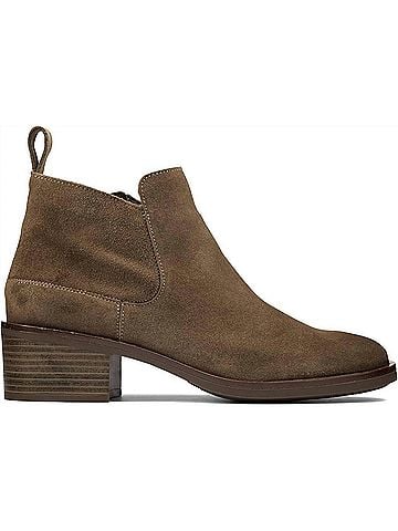 Clarks Women's Memi Zip Boots in Taupe Nubuck (view 1)