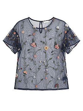 Lucky Brand Short Sleeve Blouse (view 1)