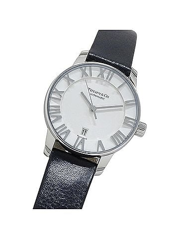 Tiffany & Co. Tiffany &amp; Co. Women's Watch, Atlas Dome Date, Automatic, Stainless Steel (SS), Leather Strap, Z1830.68.10A21A50A, Open Caseback (view 1)
