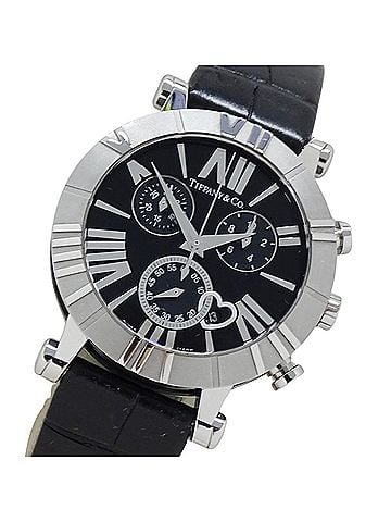 Tiffany & Co. Tiffany &amp; Co. Women's Atlas Chronograph Date Heart Quartz Watch (Z1301.32.11A10A71A) - Silver Black (view 1)