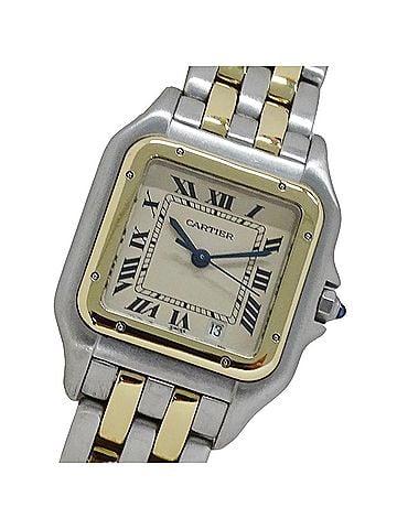 Cartier Cartier Panthère MM Date Quartz Watch for Boys, Stainless Steel (SS) and Gold (YG), Model 83083242, Two-Row Design. (view 1)