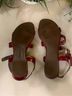 Ecco 100% Leather Red Sandals Size EU 40 - photo 6
