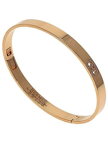 Hermès Hermes H d'Ancre Diamond Bracelet 18K Pink Gold Women's HERMES (view 2)