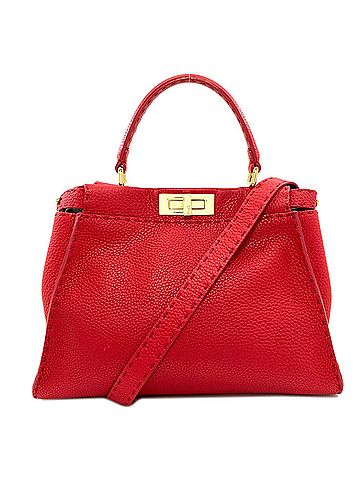 Fendi Fendi Peekaboo Selleria 2-Way Handbag, Calfskin, Women's FENDI (view 1)