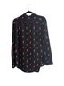 Equipment 100% Polyester Print Black Red Button-Down Shirt Size M - photo 2