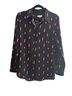 Equipment 100% Polyester Print Black Red Button-Down Shirt Size M - photo 1