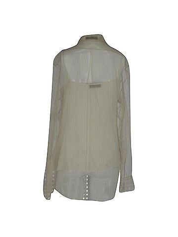 Christian Dior Christian Dior Mesh See Through Button Up Blouse in Ivory Silk (view 1)