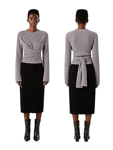 Proenza Schouler Ribbed Knit Wrap Pullover Sweater (view 1)