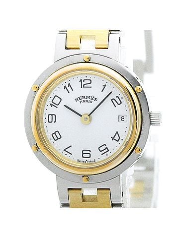 Hermès HERMES Clipper Gold Plated Stainless Steel Quartz Unisex Watch Polished (view 1)