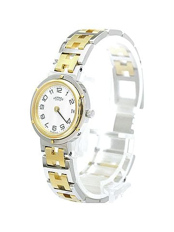 Hermès HERMES Clipper Gold Plated Stainless Steel Quartz Unisex Watch Polished (view 2)