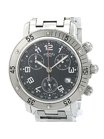 Hermès HERMES Clipper Diver Chronograph Quartz Mens Watch CL2.910 Polished (view 1)