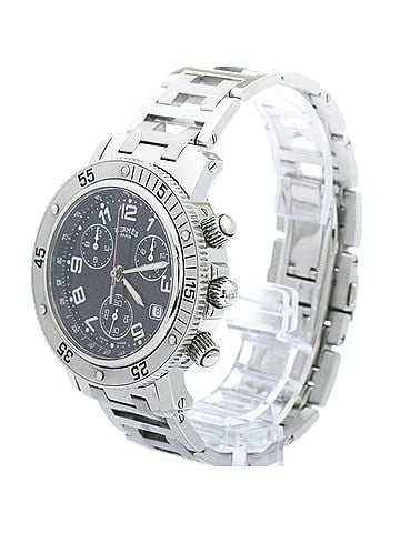Hermès HERMES Clipper Diver Chronograph Quartz Mens Watch CL2.910 Polished (view 2)