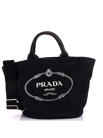 Prada Canapa Convertible Shopping Tote Canvas Medium (view 1)
