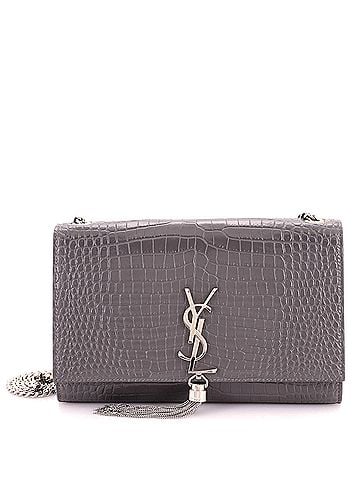 Saint Laurent Classic Monogram Tassel Crossbody Bag Crocodile Embossed Leather Medium (view 1)