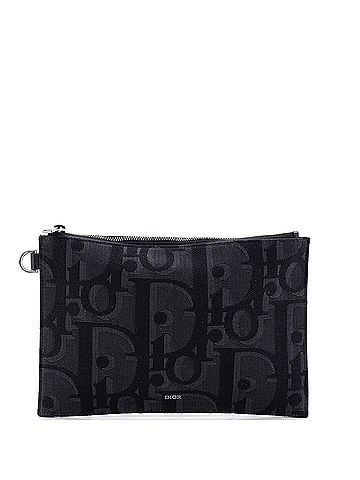 Christian Dior A5 Flat Pouch Maxi Oblique Canvas (view 1)