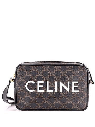 Céline Logo Messenger Bag Triomphe Coated Canvas Medium (view 1)